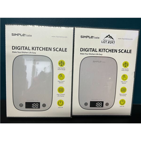 Lot of 2 SimpleTaste Digital Food Kitchen Scales
