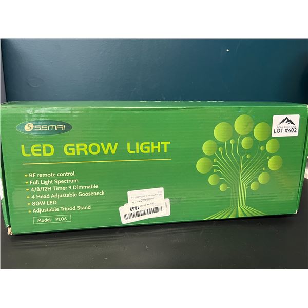 Lot of 1 LED 4-Head Plant Grow Light w/ Tripod Stand