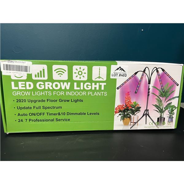 Lot of 1 LED 4-Head Plant Grow Light w/ Tripod Stand