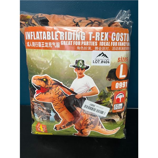 Lot of 1 Inflatable T-Rex Riding Costume for Adults (L)
