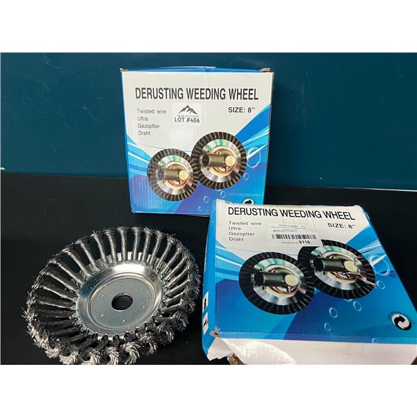 Lot of 2 Derusting Weeding Wheels