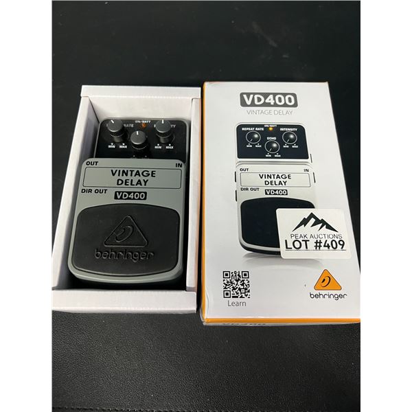 Lot of 1 Behringer VD400 Vintage Delay Guitar Effects Pedal