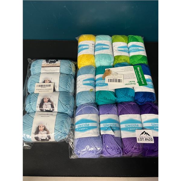 Lot of Assorted Multi-Packs of Yarn Skeins (Various Colours!)