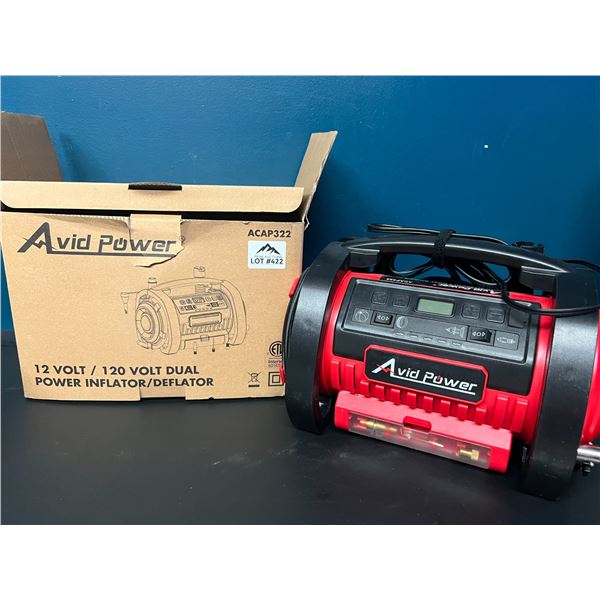 Lot of 1 Avid Power 12V/120V Dual Power Inflator/Deflator