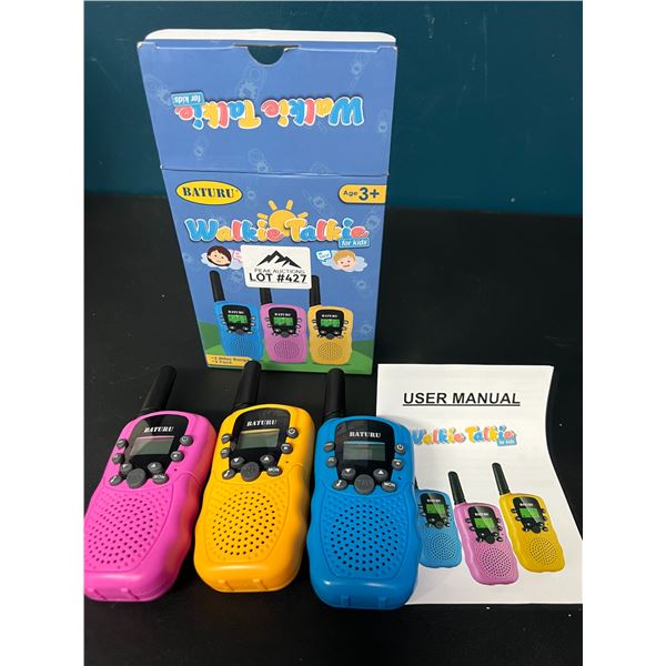 Lot of 1 3pack of Kids Walkie-Talkies