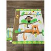 Image 1 : Lot of 1 Baby Crib Quilt Set w/ Sheet (Jungle Themed)