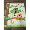 Image 2 : Lot of 1 Baby Crib Quilt Set w/ Sheet (Jungle Themed)