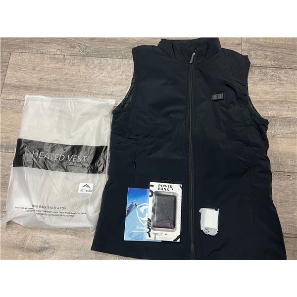 Lot of 1 Heated Vest for Men/Women (S-M Size) w/ Powerbank