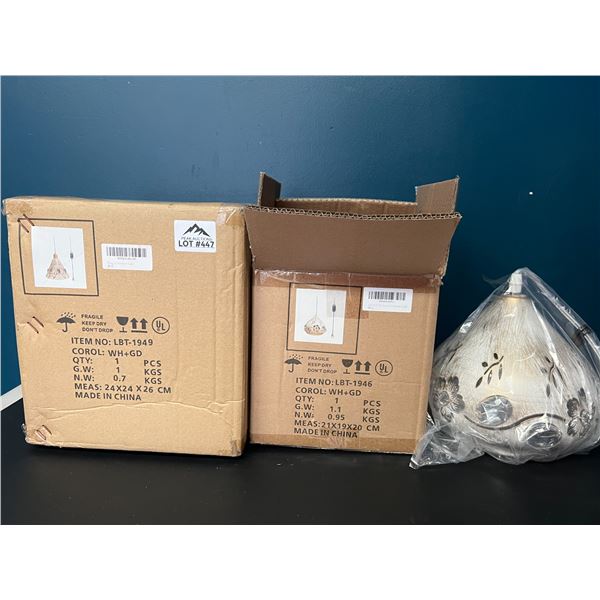 Lot of 2 Pendant Light Fixtures