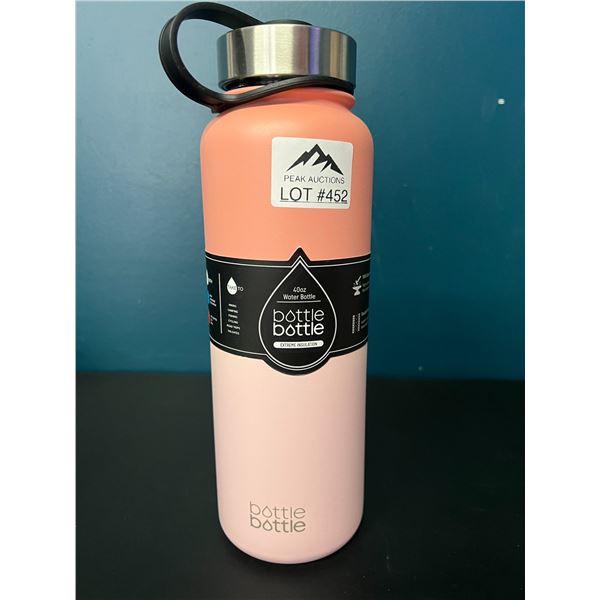 Lot of 1 Bottlebottle 40oz. Insulated Stainless Steel Hot/Cold Drinking Bottle (Pink)