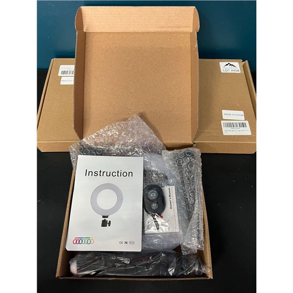 Lot of 3 RGB Ring Lights w/ Bluetooth Remotes (6inch)