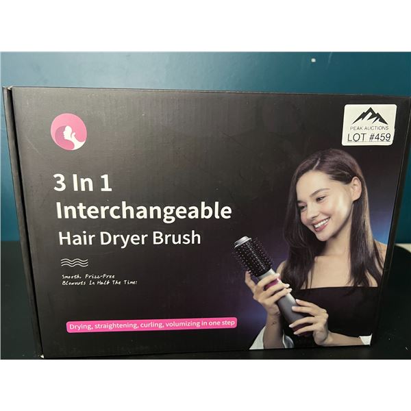 Lot of 1 3-in-1 Interchangeable Hair Dryer/Hot Air Brush Styler for Hair