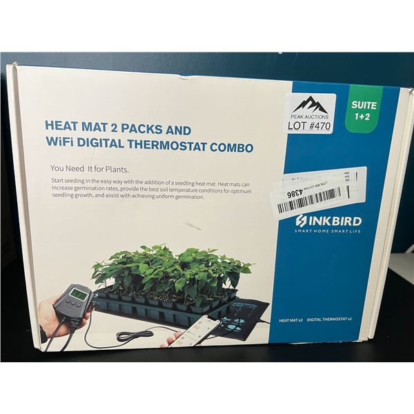 Lot of 1 Inkbord Heatmat 2pack & Wifi Digital Thermostat Combo for Plants
