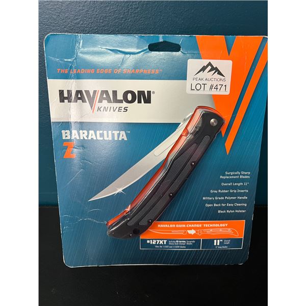 Lot of 1 Havalon Baracuta Z Pocket Knife w/ Holster