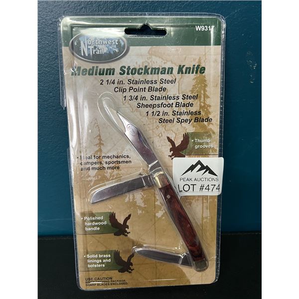 Lot of 1 Northwest Trail Medium Stockman Knife