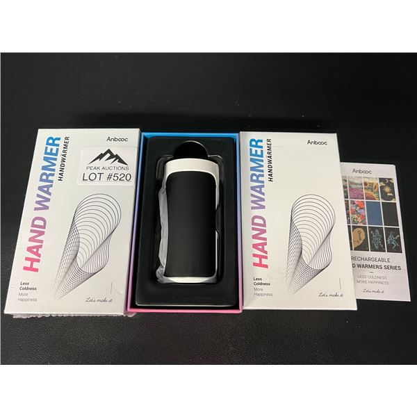 Lot of 2 Portable Rechargeable Hand Warmers/Powerbanks