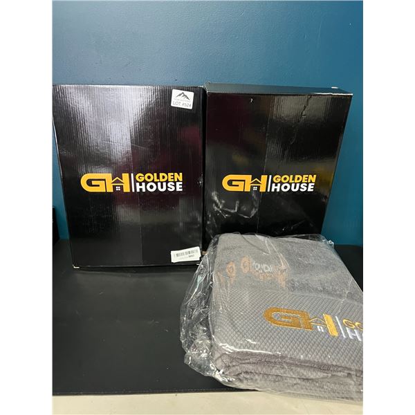 Lot of 2 Goldenhouse Bath Towel Sets (Grey - 6pcs)