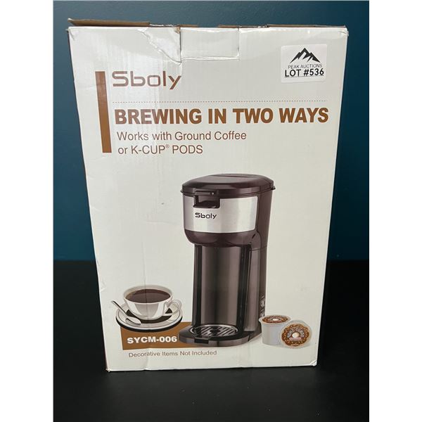 Lot of 1 Single Serve Coffee Maker - Works with K-cups & Ground Coffee