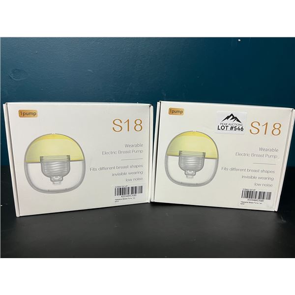 Lot of 2 S18 Wearable/Hands-Free Electric Breast Pumps