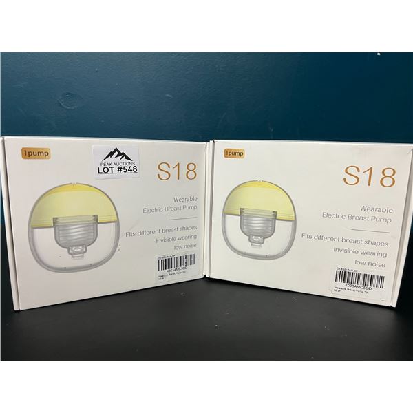 Lot of 2 S18 Wearable/Hands-Free Electric Breast Pumps
