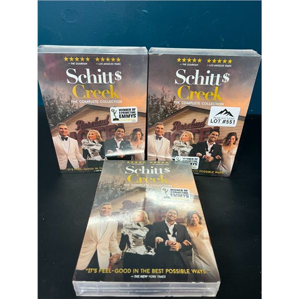 Lot of 3 Schitts Creek The Complete Collection DVD Box Sets