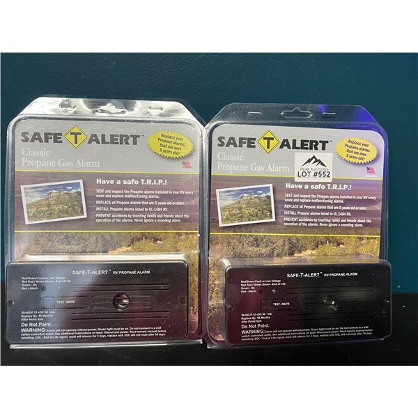 Lot of 2 Safe T Alert Classic Propane Gas Alarms