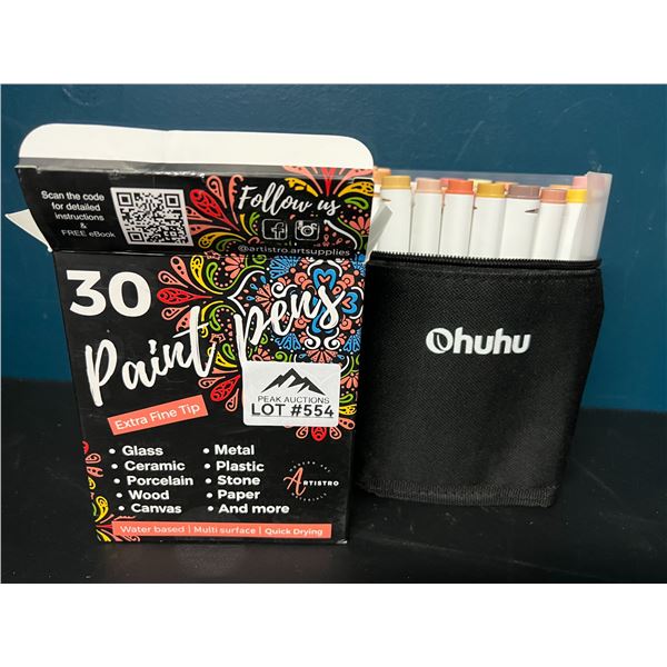 Lot of 2 Sets of Aritst Markers - 30pc Paint Pens & 36pc Markers