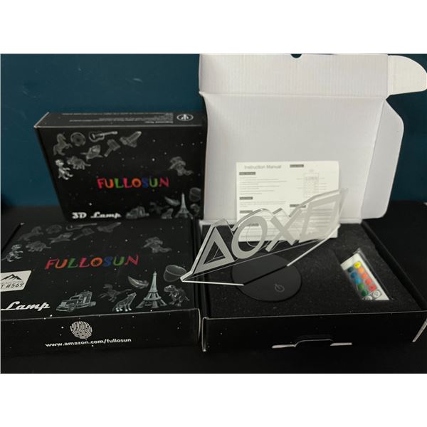 Lot of 3 USB 3D Acrylic Light-Up Lamps (Sony/Playstation Logo)