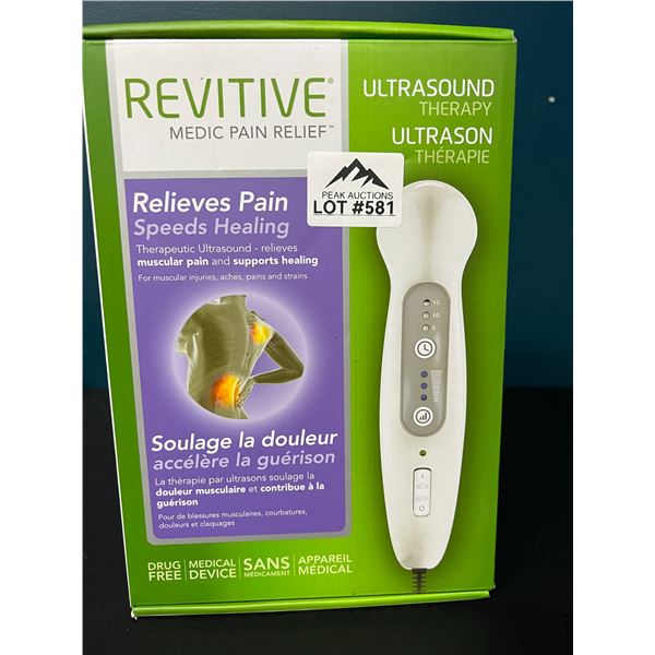 Lot of 1 Revitive Medic Pain Relief Ultrasound Therapy Device