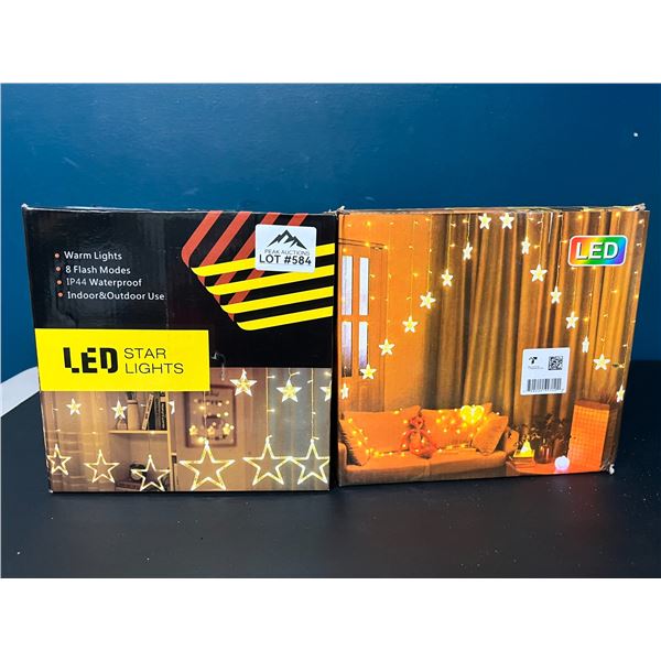 Lot of 2 Boxes of LED Star String Lights