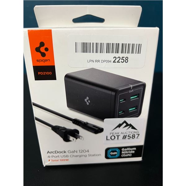 Lot of 1 Spigen ArcDock 4-Port 120W USB Charging Station