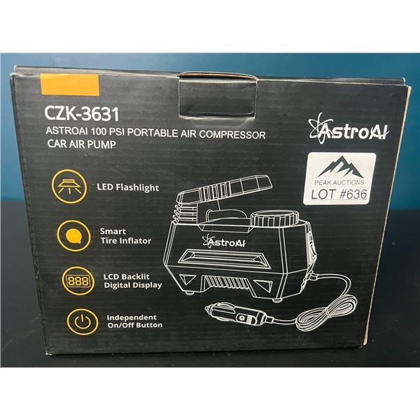Lot of 1 AstroAI 100PSI Portable Air Compressor Car Air Pump