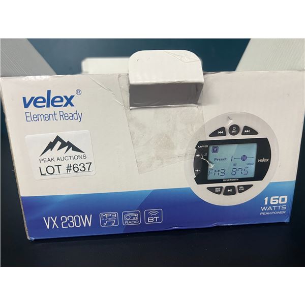 Lot of 1 Velex Element Ready VX 230 Waterproof Bluetooth Marine Digital Stereo