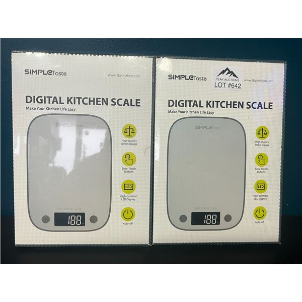 Lot of 2 SimpleTaste Digital Food Kitchen Scales