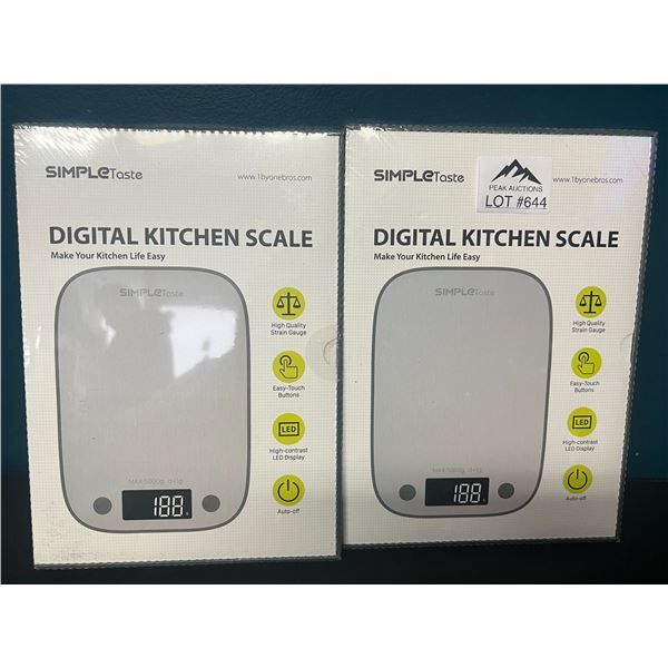 Lot of 2 SimpleTaste Digital Food Kitchen Scales
