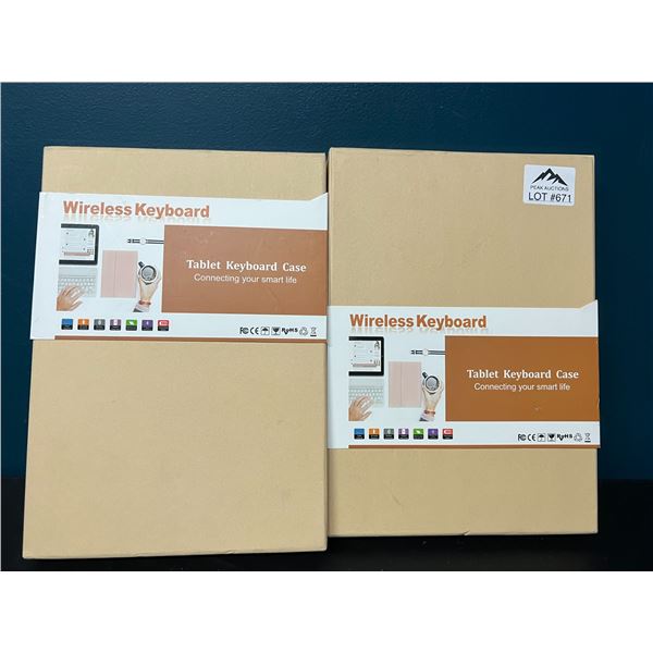 Lot of 2 Wireless Keyboard Cases for Tablets/iPads