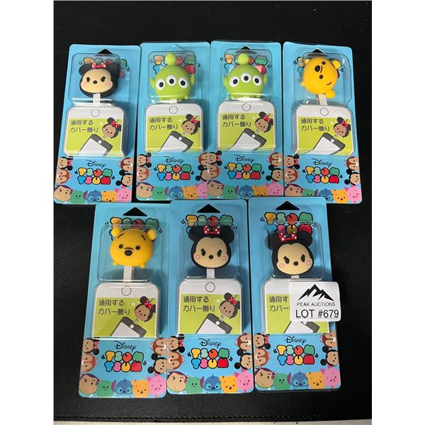 Lot of 7 Disney Tsum Tsum Phone Accessories