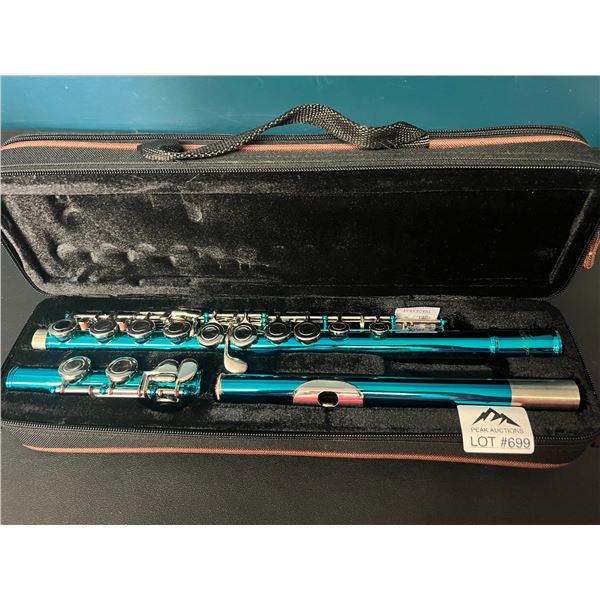 Lot of 1 Eastar Musical Flute w/ Carrying Case (Blue)