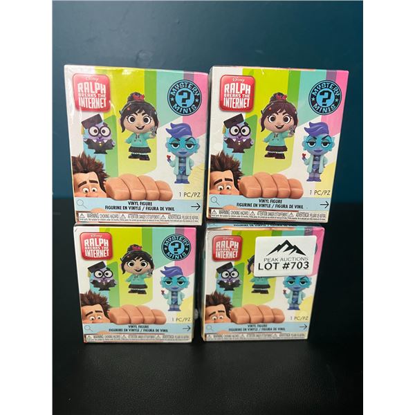 Lot of 4 Funko Disney Wreck It Ralph Vinyl Figures/Mystery Minis