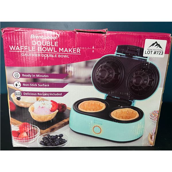 Lot of 1 Brentwood Appliances Double Waffle Bowl Maker