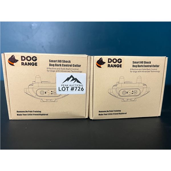 Lot of 2 DogRange No-Shock Dog Training/Bark Control Collars
