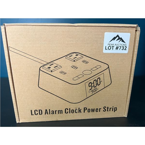 Lot of 1 LCD Alarm Clock Power Strip