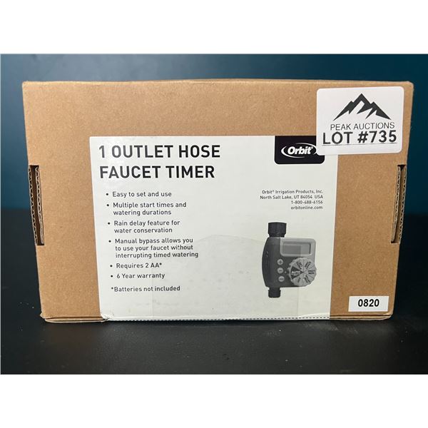 Lo of 1 Outlet Hose Faucet Timer