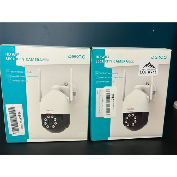 Lot of 2 Outdoor HD Wifi Security Cameras