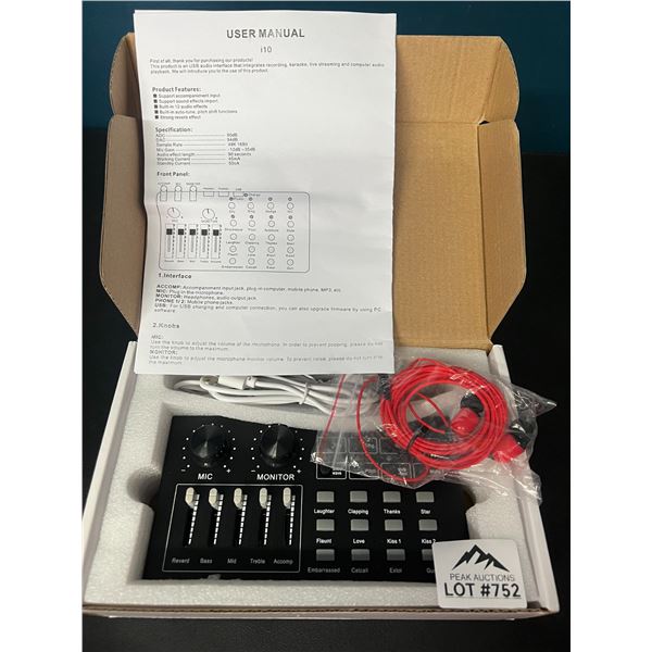 Lot of 1 Singing Live Soundcard/Karoake Sound Card