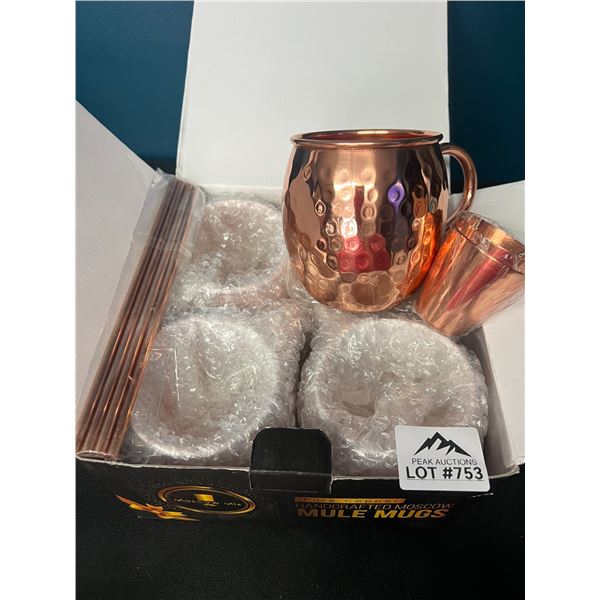 Lot of Handcrafted Moscow Mule Mugs (4pack)