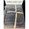 Image 2 : Lot of 1 Bamboo Sheet Set (Queen Size) - Dark Grey