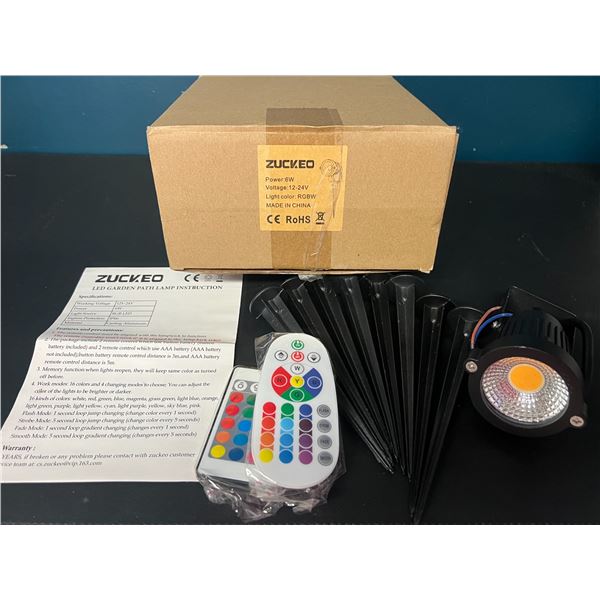Lot of LED Garden Pathway Lights w/ Remote Control (8 pack)