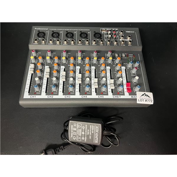 Lot of 1 Professional 7 Channel Console Mixer w/ Effects Processor