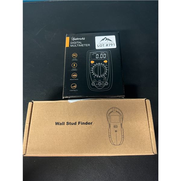 Lot of 1 Digital Multimeter & 1 Wall Stud Finder